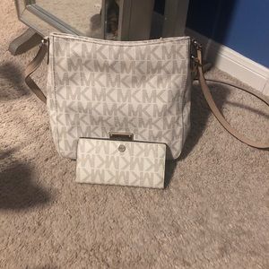 Michael Kors MK logo purse and wallet